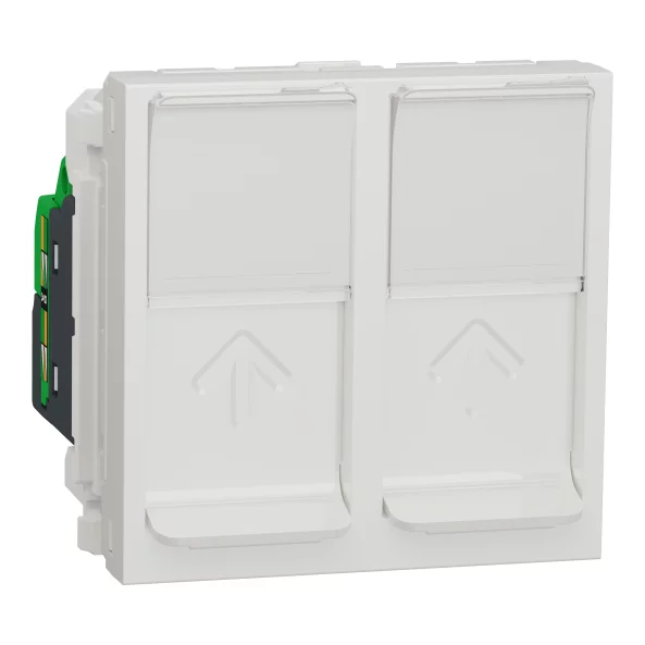 NEW UNICA PRIZA DUBLA RJ45 CAT5 UTP 2M ALB
