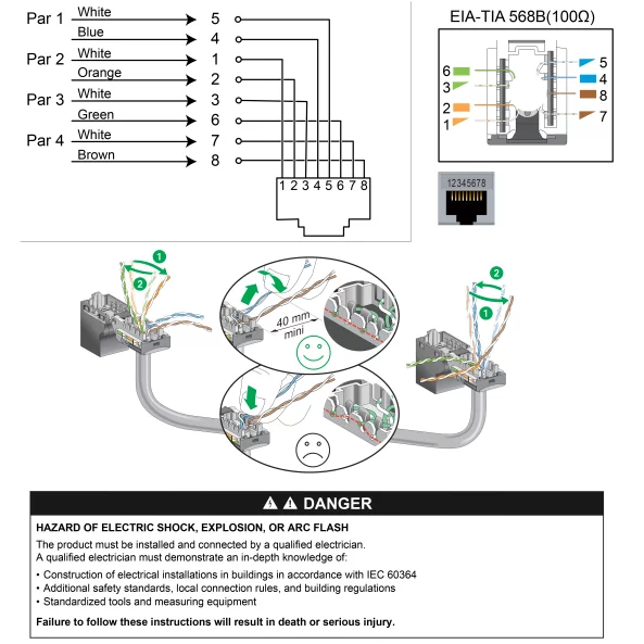 NEW UNICA PRIZA RJ45 CAT5 UTP 2M ALB