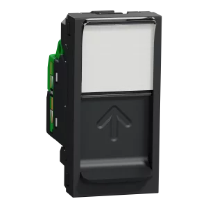 NEW UNICA PRIZA RJ45 CAT6 UTP 1M ANTRACIT