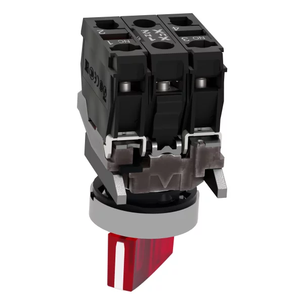 SELECTOR ROSU ILUMINAT,2POZ,1ND1NI,24V