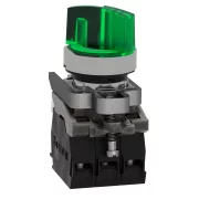 SELECTOR VERDE ILUMINAT,2POZ,1ND1NI,24V