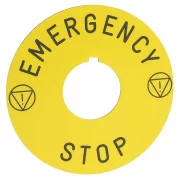 ETICHETA 3D MARCATA EMERGENCY STOP