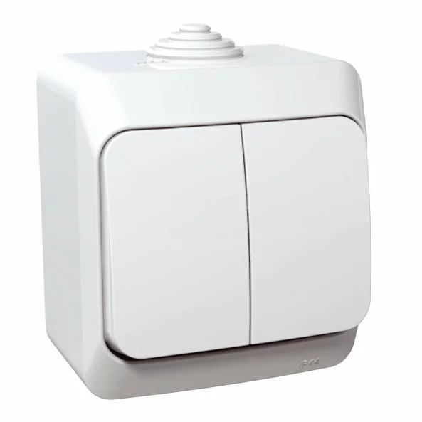 INTRERUPATOR DUBLU 16A PT IP44 ALB