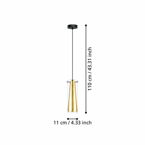 PENDUL PINTO GOLD E27 1X40W 97651
