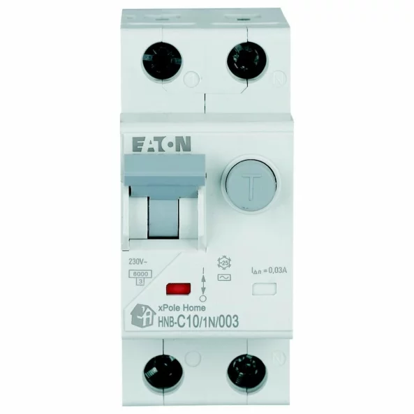 DISJUNCTOR RCBO 10A C 30MA AC 1+N 6KA C HNB-C10/1N/003