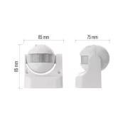 SENZOR MISCARE ALB 180 GR. 1200W IP44