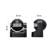 SENZOR MISCARE NEGRU 180 GR. 1200W IP44