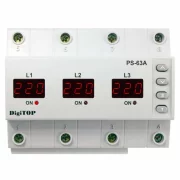 IEK PS-PRO-63A RELEU COMUTATOR DE FAZA SI PROTECTIE TENSIUNE
