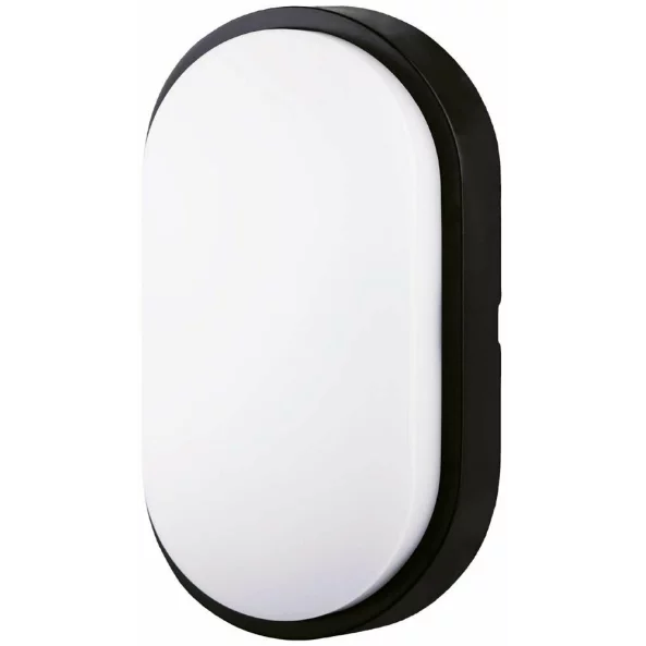 PLAF. 14W NW 4000K OVAL IP54 NEGRU 100LM/W AVIDE (TITANIA-O) HL-O-14W-NW-BL-HL