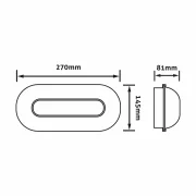 PLAF. 20W NW 4000K OVAL IP65 NEGRU 100LM/W AVIDE (TRITON-O) HL-O-20W-NW-BL-HL