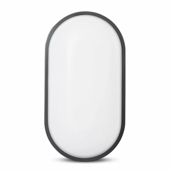 PLAF. 20W NW 4000K OVAL IP65 NEGRU 100LM/W AVIDE (TRITON-O) HL-O-20W-NW-BL-HL