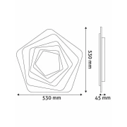 PLAFONIERA 76W(38+38) CU TELEC. RF AVIDE ADO3S-EL-2.4G