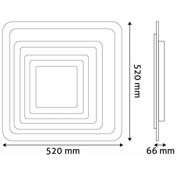 PLAFONIERA 81W(40,5+40,5) CU TELEC. RF AVIDE ADO3S-NAN3D-2.4G