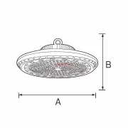 UFO LED HIGH BAY 100W 6400K IP65