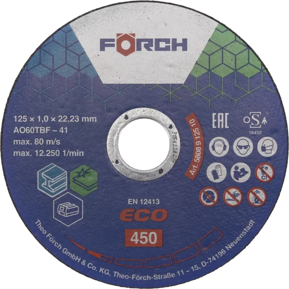 FORCH DISC TAIERE ECO 125X1.0 25