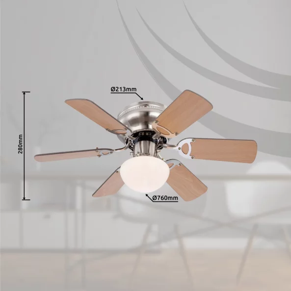GLOBO 0307 VENTILATOR METALL NICKET MATT