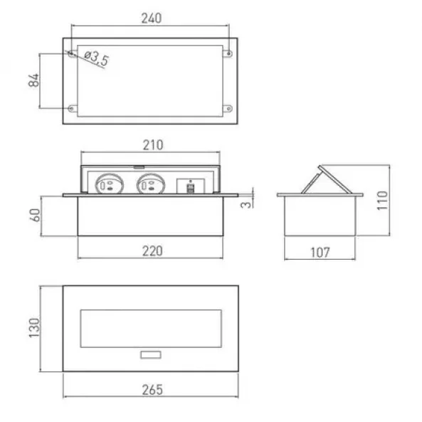 GTV ANSAMBLU 3 PRIZE SCHUKO AE-PB03GS-53