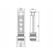 GTV PRIZA BLAT 3 PRIZE SCHUKO ARGINTIU AE-BPW3S60-80