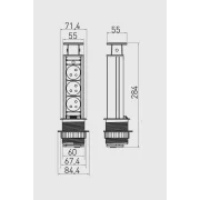 GTV PRIZA BLAT 3 PRIZE SCHUKO NEGRU AE-BPW3S60-20