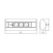 GTV PRIZE BLAT COLT 3XSCHUKO 2XUSB 2.1A 5V GRI 1.5M AE-PBKT3S2U-80