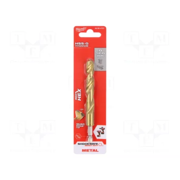 BURGHIU METAL SWAVE HSS-G TIN 12MM -1BC 48894727 MILWAUKEE