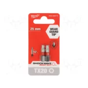 MILWAUKEE 4932430874 BIT TX20 25MM - 2 BUC