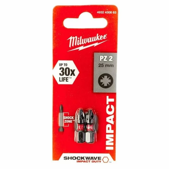 MILWAUKEE 4932430863 BIT PZ2 25MM - 2 BUC