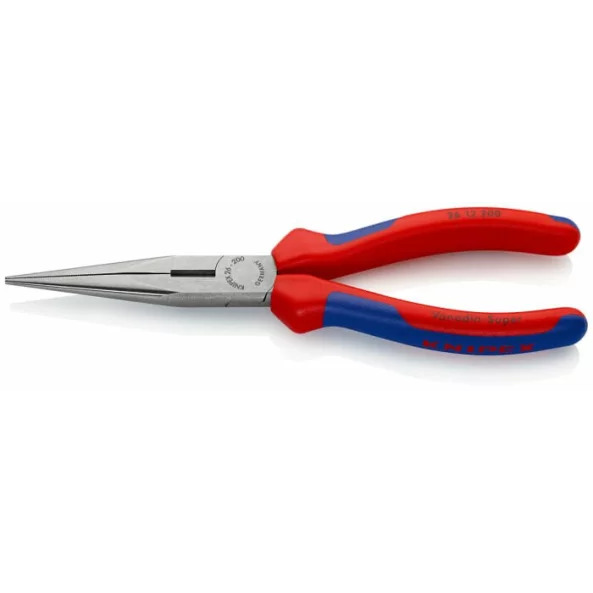 KNIPEX 2612200 CLESTE PLAT ROTUND CU TAIS NEGRU 200MM