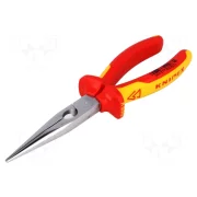 KNIPEX 2616200 CLESTE PLAT ROTUND CU TAIS CROMAT 200MM