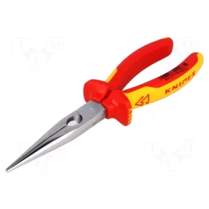 KNIPEX 2616200 CLESTE PLAT ROTUND CU TAIS CROMAT 200MM