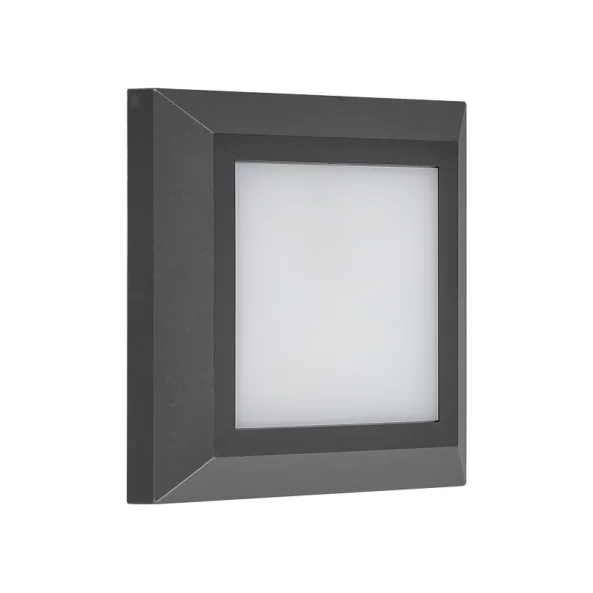 CORP. PATRAT PT CU LED 4W 230V L.CALDA - IP65 - GRAFIT (3Y)