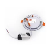 CORP ST LED SLIM ROTUND ALB 6W 230V L.CALDA D:120MM