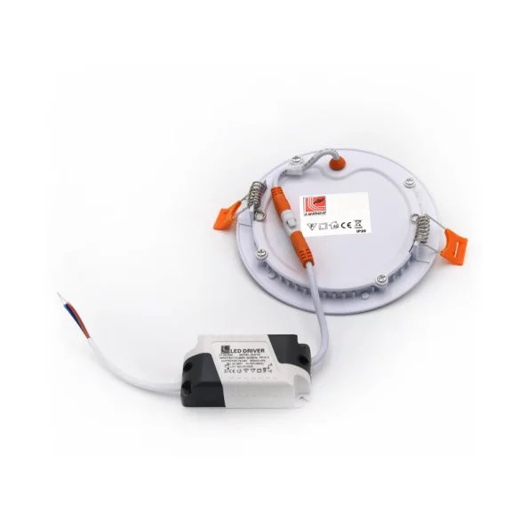 CORP ST LED SLIM ROTUND ALB 6W 230V L.CALDA D:120MM