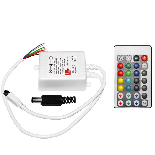 DIMMER &amp; CONTROLER CU TELECOMANDA 12/24V 6A (PT.LED RGB)