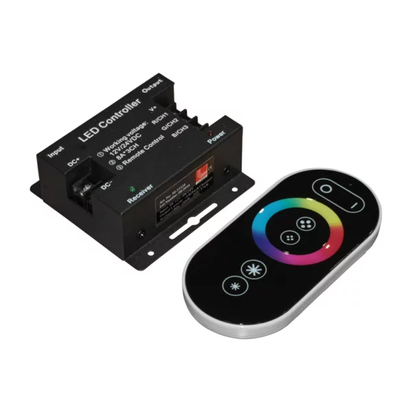 DIMMER &amp; CONTROLER &quot;TOUCH&quot; CU TELECOM.12/24V 24A (PT.LED RGB)