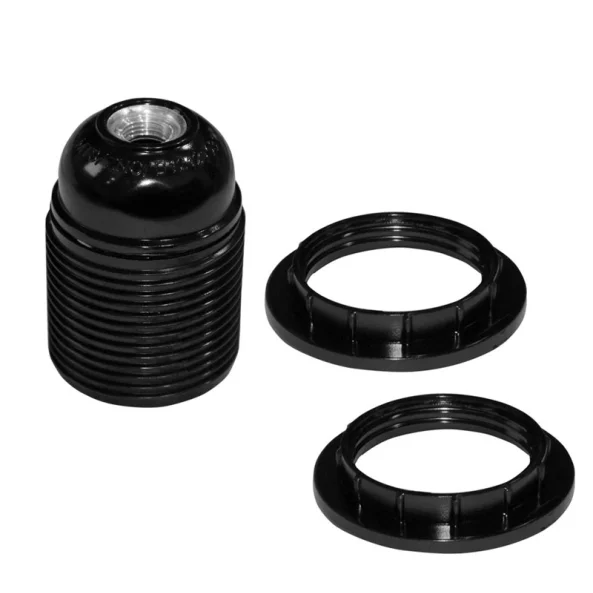 DULIE TERMOPLASTIC E27 M10(1/8&quot;) &amp; 2 INELE - NEGRU
