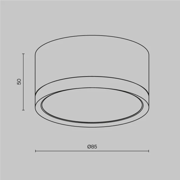 MAYTONI HOOP BLACK GX53 C086CL-GX53-SRD-B