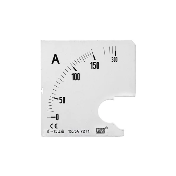 PLACI AMPERM.72X72MM 150/5A AC