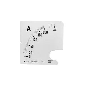 PLACI AMPERM.72X72MM 200/5A AC