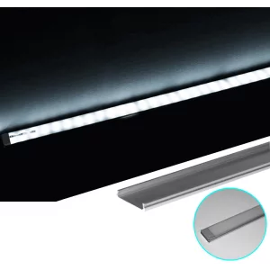 PROFIL ALUMINIU LAT DUBLU PT. PENTRU LED (BENZI MAX.21MM)