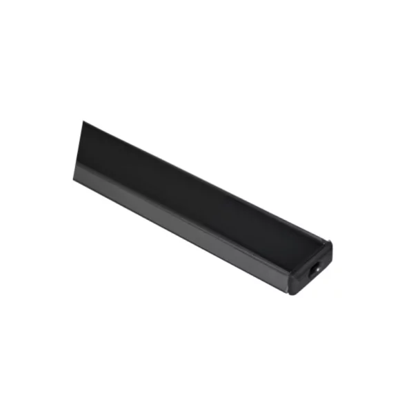 PROFIL ALUMINIU PT. LAT PTR. LED (BENZI MAX.13MM) - NEGRU - 2METRI