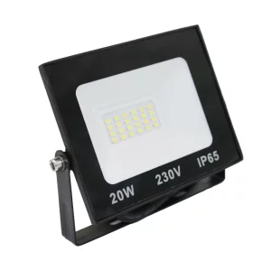 PROIECT.LED SMD 20W L.RECE 230V IP65 - NEGRU (4Y)