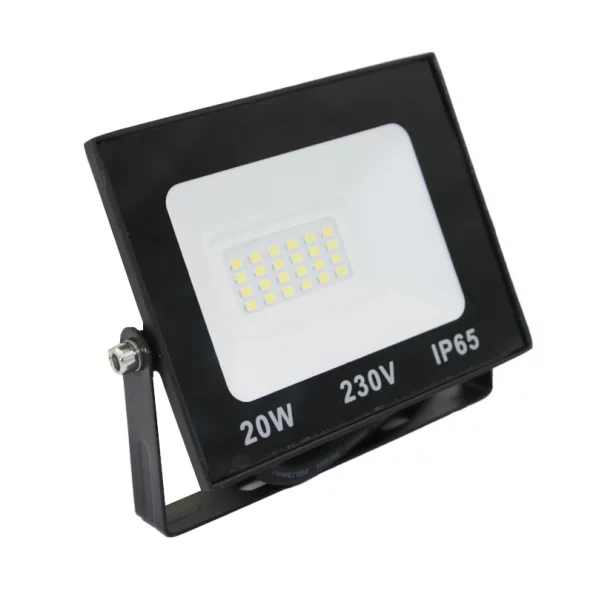 PROIECT.LED SMD 20W L.RECE 230V IP65 - NEGRU (4Y)