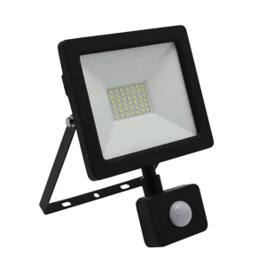 PROIECT.LED SMD + SENZOR 30W L.ALBA(4100K) 230V NEGRU