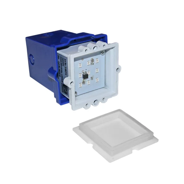 SPOT 9621 PATRAT INCASTRAT CU LED 230V IP54 ALBASTRU