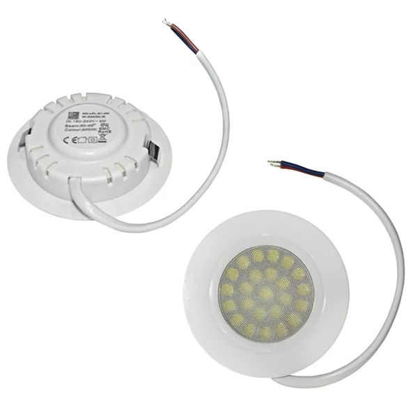 SPOT PENTRU MOBILA INCASTRAT ALB CU LED ALB RECE 6000K