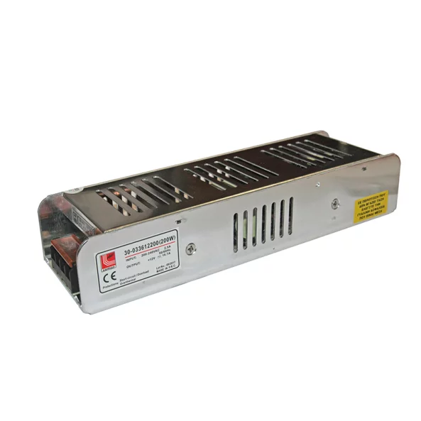 TRANSF.PT.LED 230V/12V 200W ALUMINIU