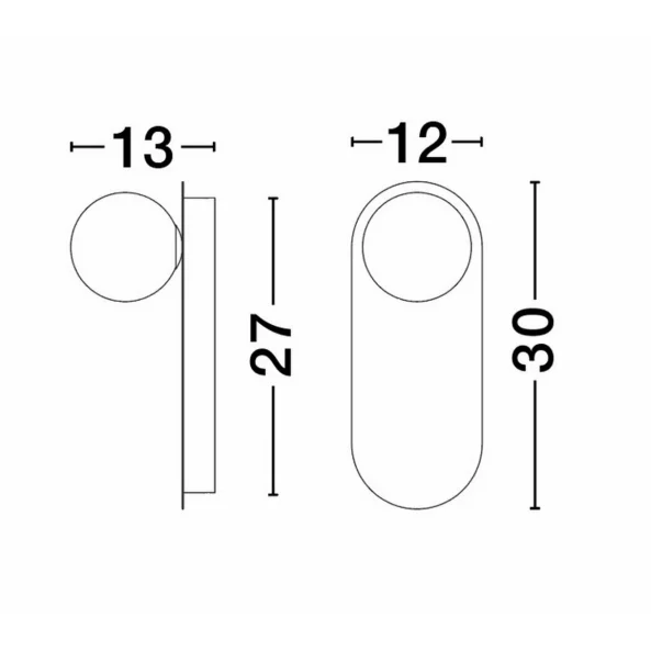 NOVA LUCE 9006092 BLOB SANDY BLACK STEEL G9 IP20