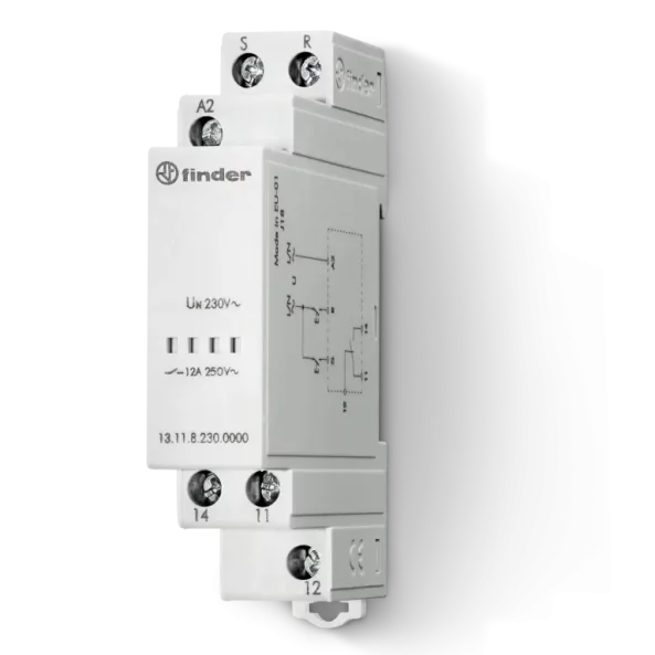 RELEU DE APEL CU COMANDA DE RESETARE ELECTRONIC MODULAR ALIMENTARE 230VC.A. 1C 12A