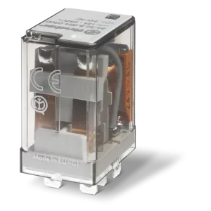 RELEU DE PUTERE MINIATURIZAT FISABIL ALIMENTARE 230VC.A. 4C 12A AGNI CU BUTON DE PROBA BLOCABIL+ INDICATOR MECANIC